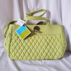 Vera Bradley Purse Toggle Tote Key Lime Bright